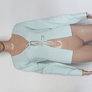 Nikkak crop top womens long sleeve blue size‎ M